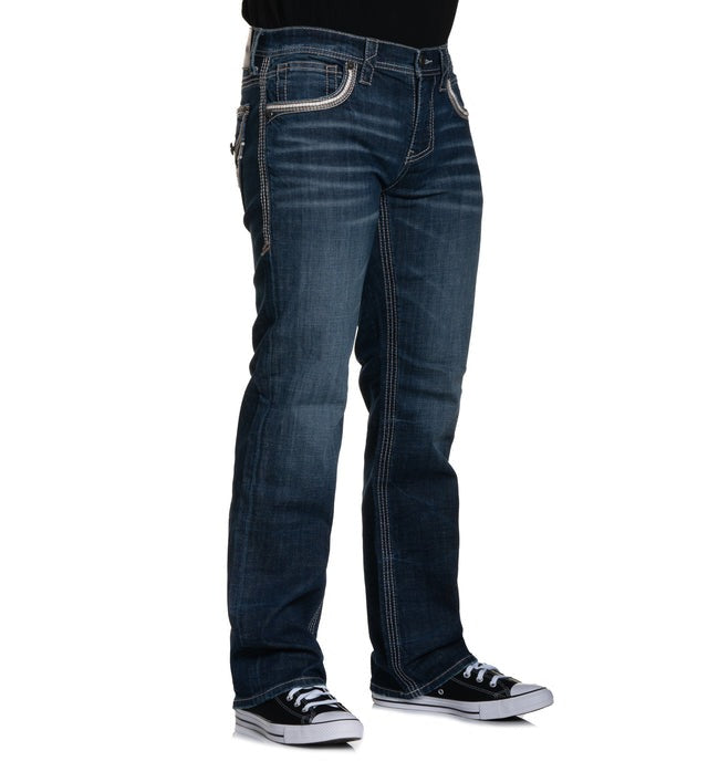 Affliction Blake Alder Relaxed Straight Jean - Alder Wash