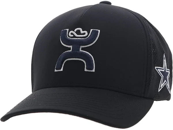 Hooey Dallas Black With Navy 5Panel Flexfit Hooey Logo Cap