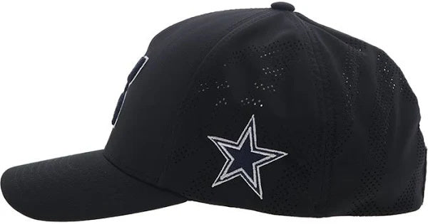 Hooey Dallas Black With Navy 5Panel Flexfit Hooey Logo Cap