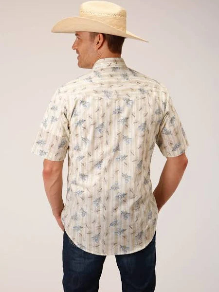 Roper Men's 1625 Print Vintage Short Snap Shirt