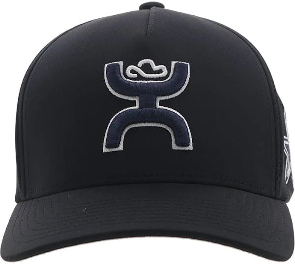 Hooey Dallas Black With Navy 5Panel Flexfit Hooey Logo Cap