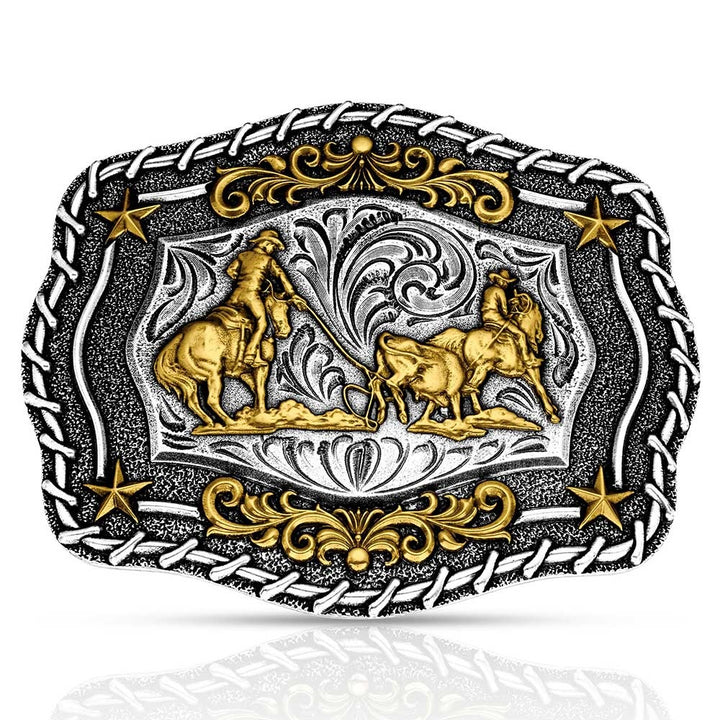 Montana Silversmiths The Roundup Team Roper Buckle