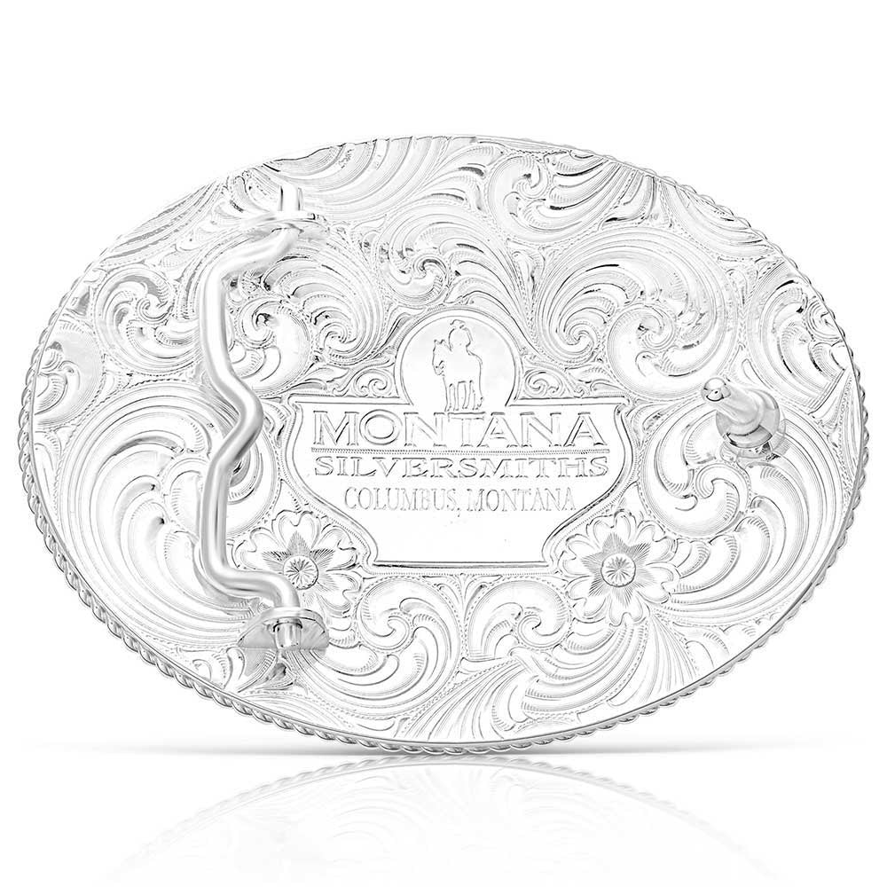 Montana Silversmiths Classic Western Two-Tone Buckle with Longhorn