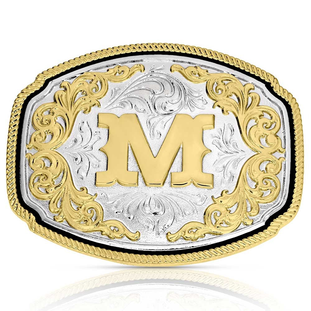 Montana Silversmiths Western Initial Buckle