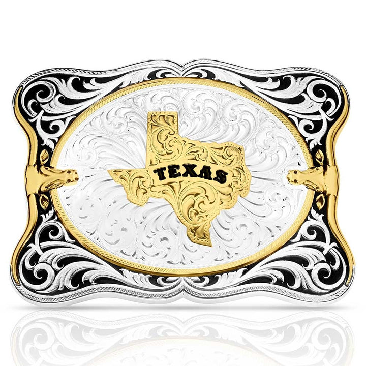 Montana Silversmiths The Cattlemen Buckle with State of Texas