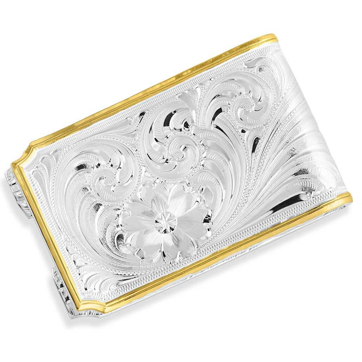 Montana Silversmith Two-Tone Carved Horseshoe Money Clip