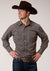 Roper Men's Long Sleeve Chocolate/Cream Snap Shirt