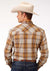 Roper Men's Rust & Cream Plaid Long Sleeve Snap Shirt
