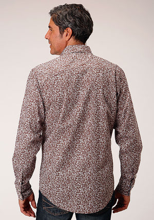 Roper Men's Frontier Floral Print Long Sleeve Snap Shirt