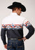 Roper Men's Aztec Rider Border Long Sleeve Snap Shirt