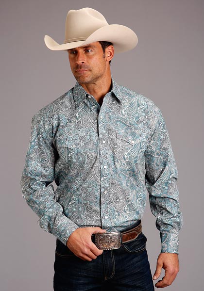 Men's Denim Western Snap Shirt