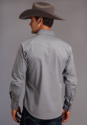 Stetson Men's Ghost Print Long Sleeve Snap Shirt