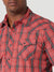 MEN'S LONG SLEEVE FASHION WESTERN SNAP PLAID SHIRT IN MOLTEN RED