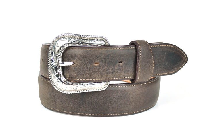 Gavel Men's Crazy Horse Leather Western Belt - Encino Brown