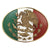 Ariat Oval Gold Mexican Flag Belt Buckle