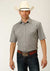 Roper Men's Solid Broadcloth Western Snap Shirt Grey