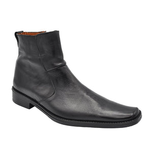Baronett Victor Men's Black Leather Dress Half Boots