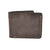 E.C. Men's Leather Crazy Brown Bifold Wallet