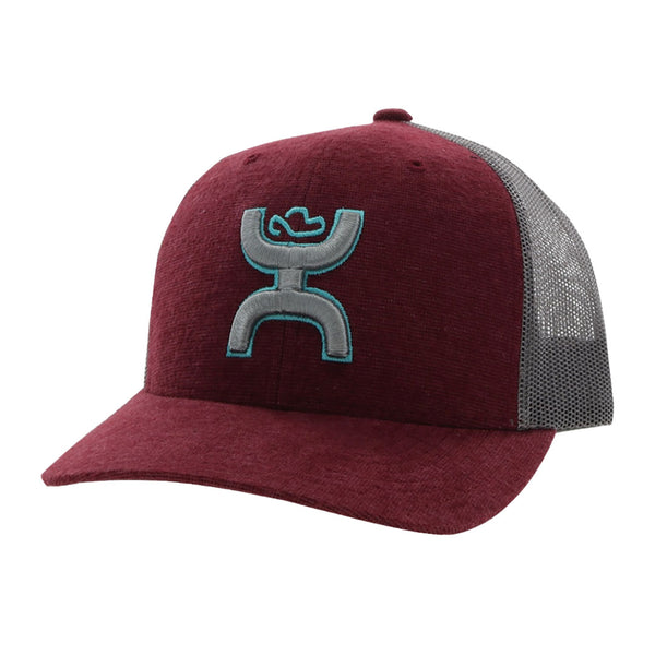 Hooey Blush Snapback Cap Grey/Burgundy