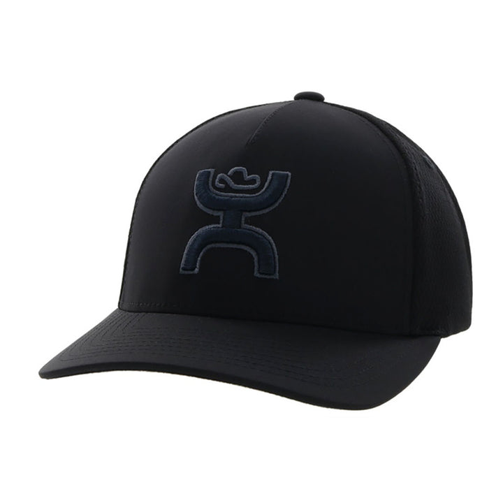 Hooey Coach Flexfit Black/Blue Logo Cap