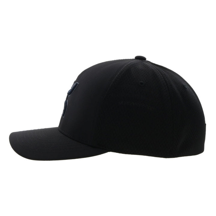 Hooey Coach Flexfit Black/Blue Logo Cap