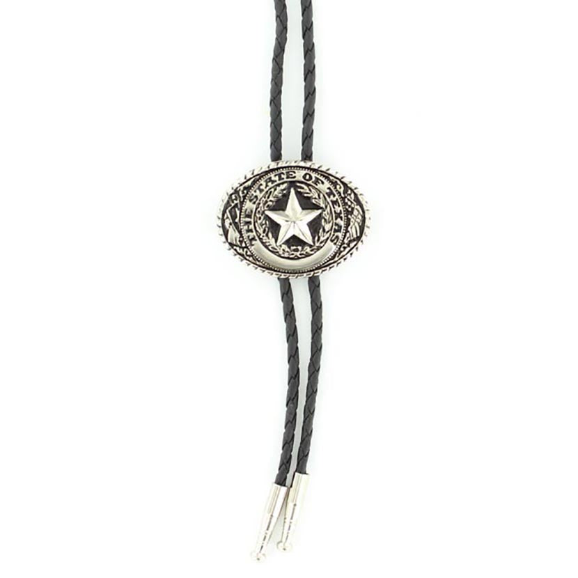 State of Texas Silver Tone Bolo Tie