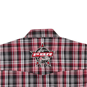 Wrangler PBR Long Sleeve Red/Black Logo Shirt