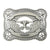 Nocona Rectangular Silver Longhorn Star Ribbon Belt Buckle