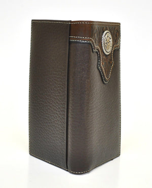 Ariat Men's Concho Genuine Leather Rodeo Wallet