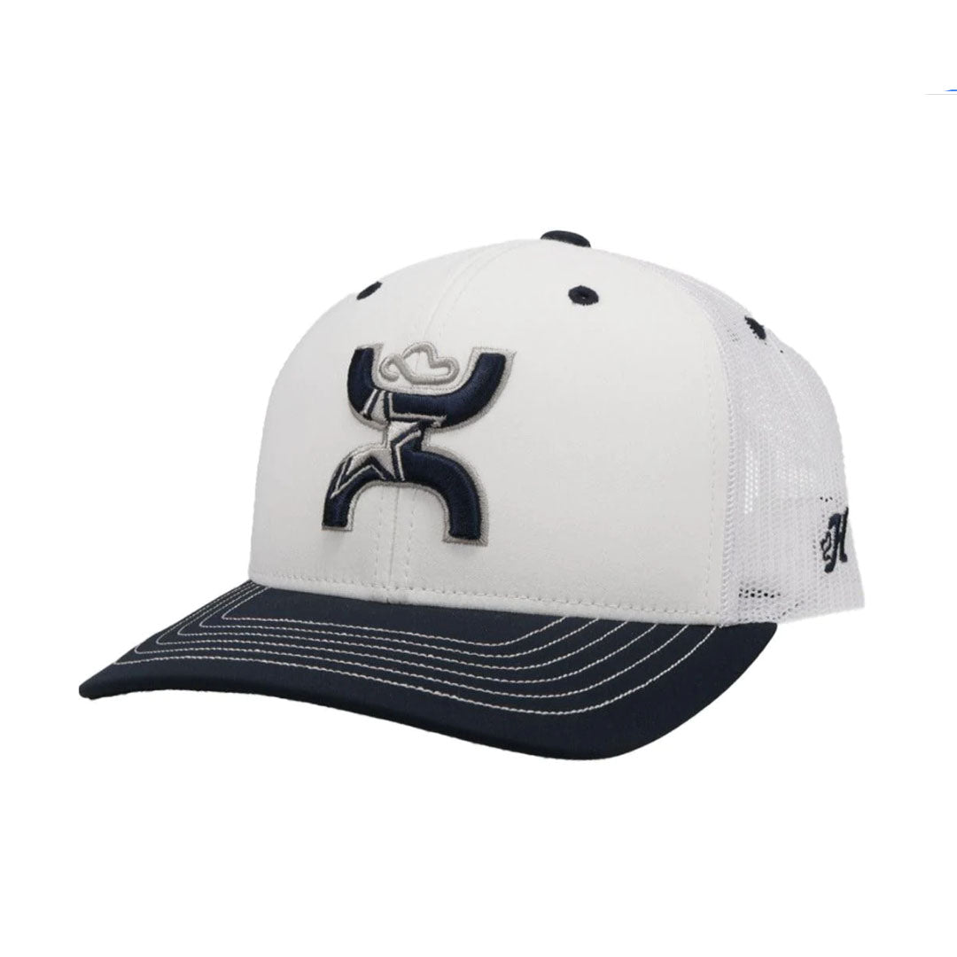 Hooey Dallas Grey/White Navy Brim Logo Cap