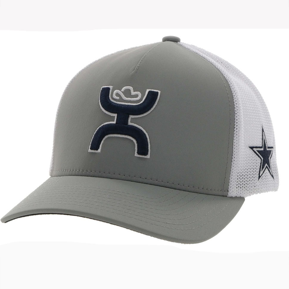 Hooey Dallas Flexfit Grey/White Logo Cap