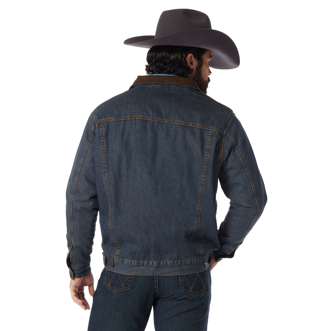 Wrangler Men's Blanket Lined Denim Jacket Rustic
