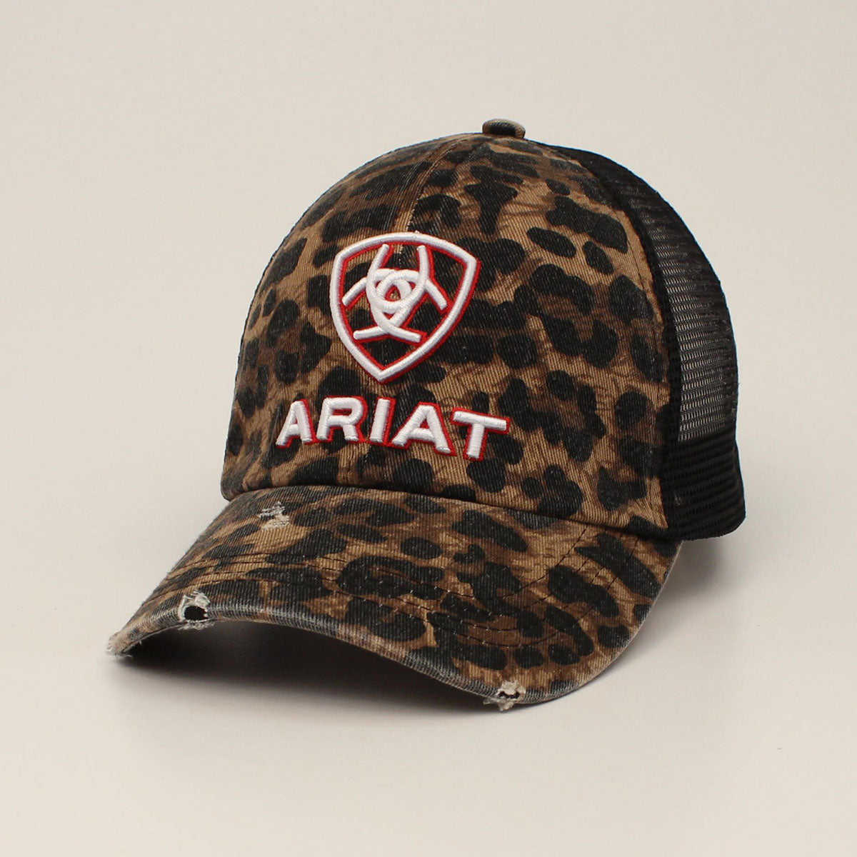 Ariat Ladies Leopard Ponyflo Black Cap