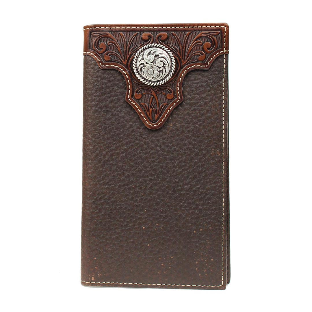 Ariat Men's Concho Genuine Leather Rodeo Wallet