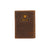 Ariat Men's Logo Ribbon Inlay Trifold Wallet Medium Brown