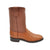 Gavel Men's Galveston Smooth Ostrich Roper Boots - Cognac