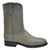 Gavel Men's Galveston Smooth Ostrich Roper Boots - Grey