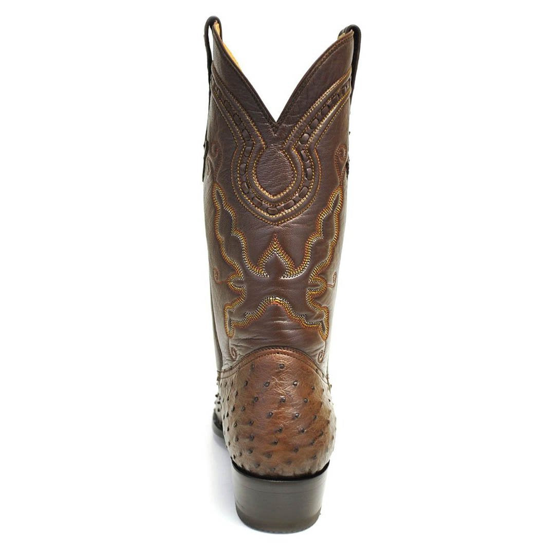 El Dorado Men's Exotic Full-Quill Ostrich Skin Western Boots - Medium