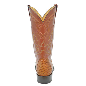 Gavel Men's  Ostrich Boots - Cognac
