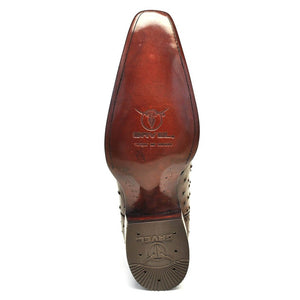 Gavel Men's Cortez Full Quill Ostrich Boots - Tobacco