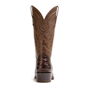 Gavel Men's Caiman Belly Cut Classic Western Boot - Brown