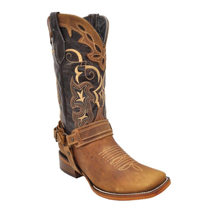 Luma Carmen Women's Bulldog Tan Square Toe Western Boots