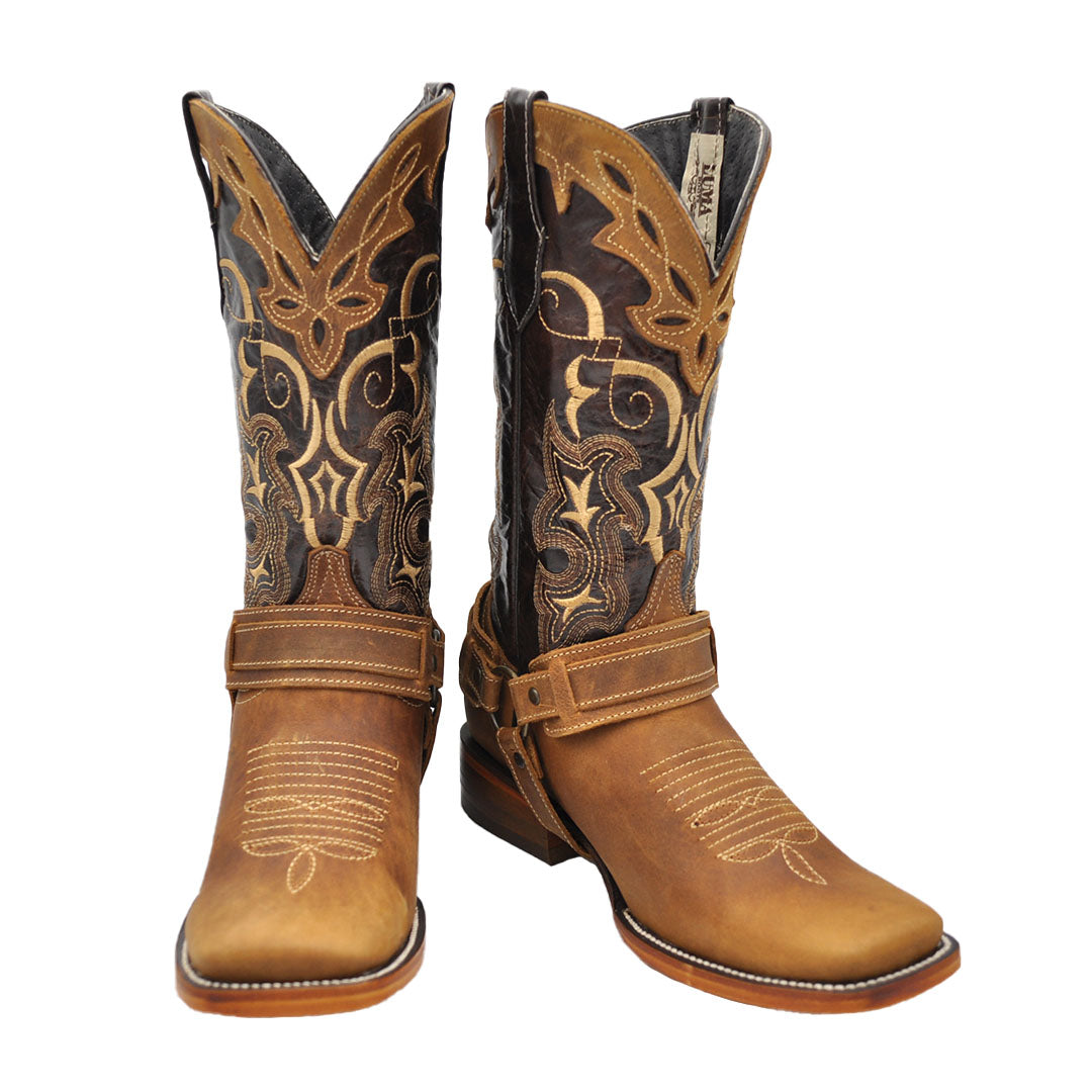 Luma Carmen Women's Bulldog Tan Square Toe Western Boots