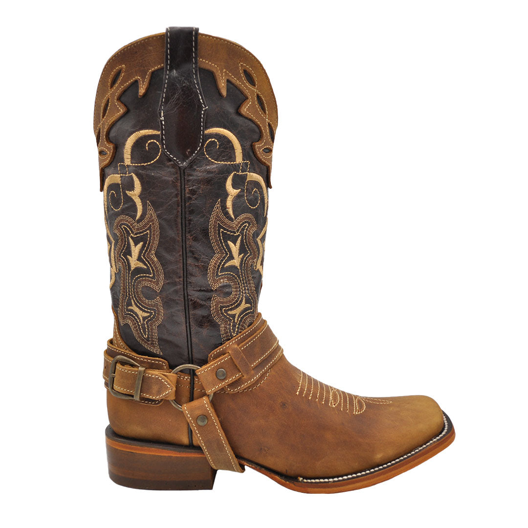 Luma Carmen Women's Bulldog Tan Square Toe Western Boots