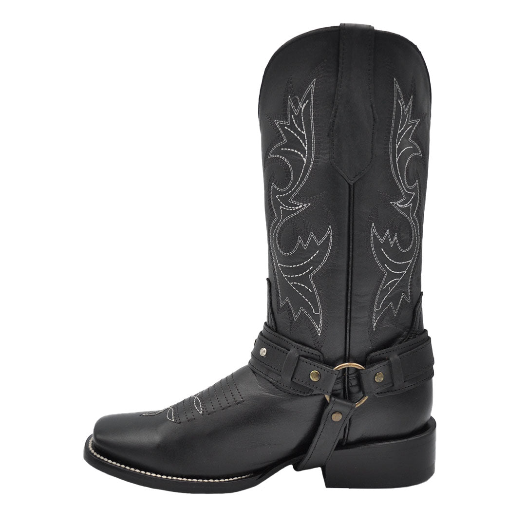 Luma Diana Women's Bulldog Black Square Toe Western Boots