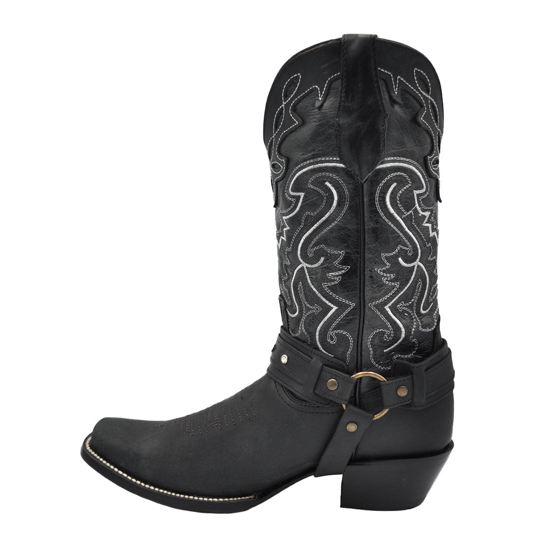 Luma Rocio Women's Black Square Toe Western Boots - Gavel Western Wear