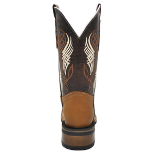 Luma Youth Kid's Rodeo Square Toe Brown Western Boots