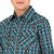 Wrangler Boy's Classic Fit Western Plaid Snap Shirt Turquoise