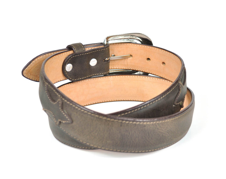 Gavel Men's Crazy Horse Leather Western Belt - Encino Brown