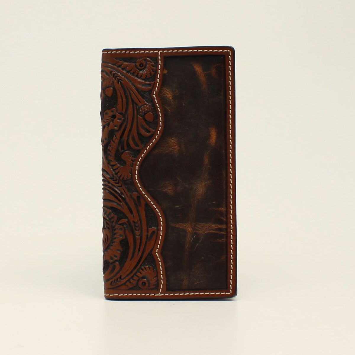 3D Rodeo Wallet Floral Acron Tooled Brown